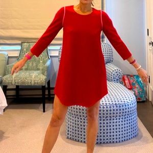 Tuckernuck French Rose shift long sleeve mini dress!